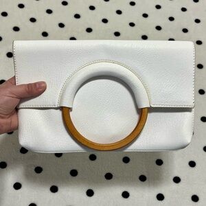 White and Wooden Women’s Clutch